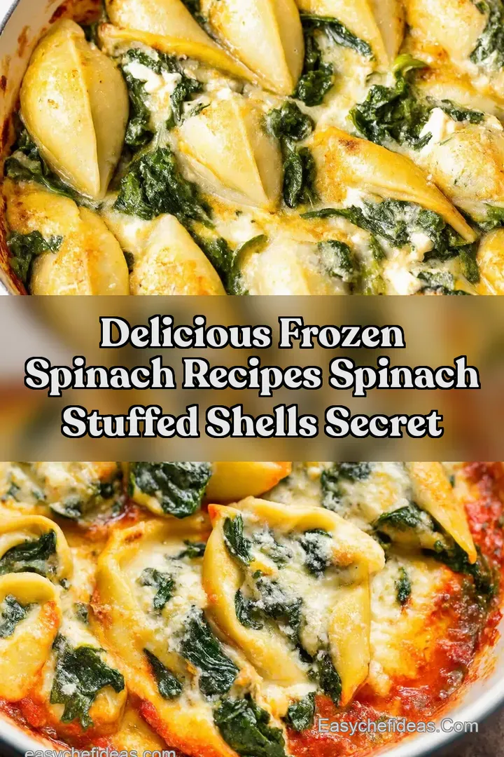 Delicious Frozen Spinach Recipes Spinach Stuffed Shells Secret