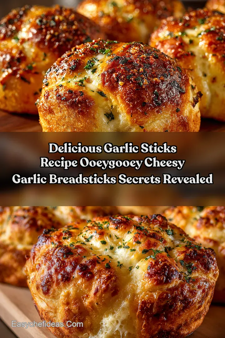 Delicious Garlic Sticks Recipe OoeyGooey Cheesy Garlic Breadsticks Secrets Revealed