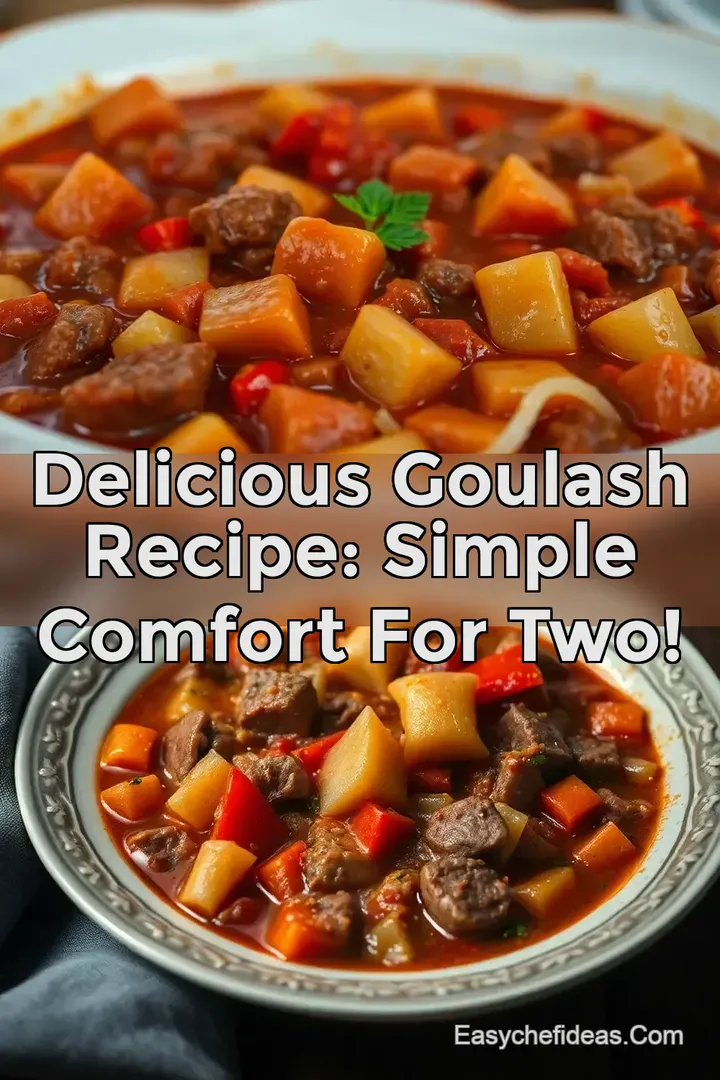 Delicious Goulash Recipe: Simple Comfort For Two!