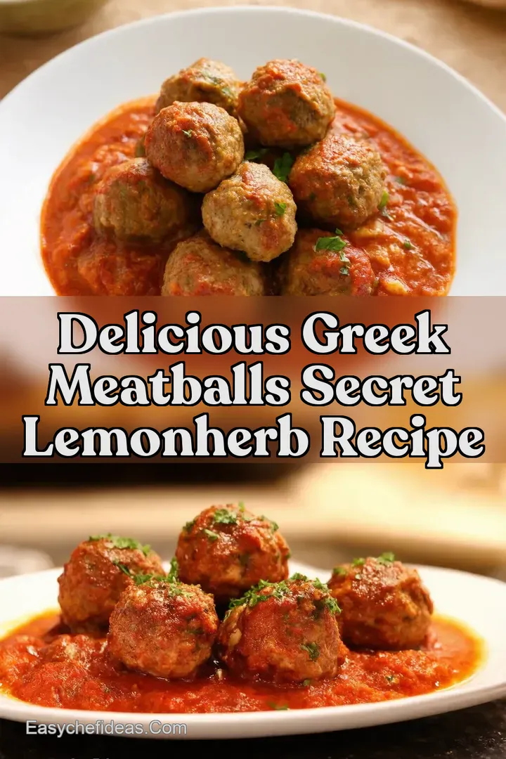 Delicious Greek Meatballs Secret LemonHerb Recipe