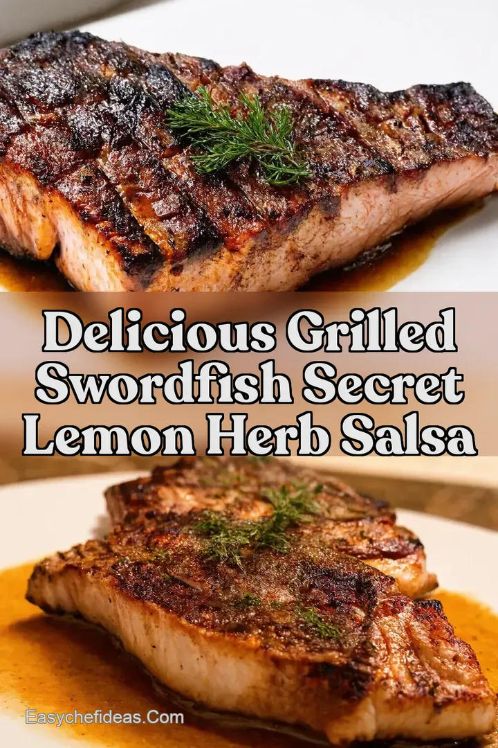 Delicious Grilled Swordfish Secret Lemon Herb Salsa