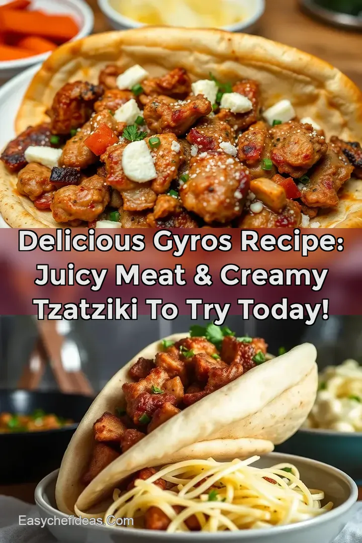 Delicious Gyros Recipe: Juicy Meat & Creamy Tzatziki to Try Today!
