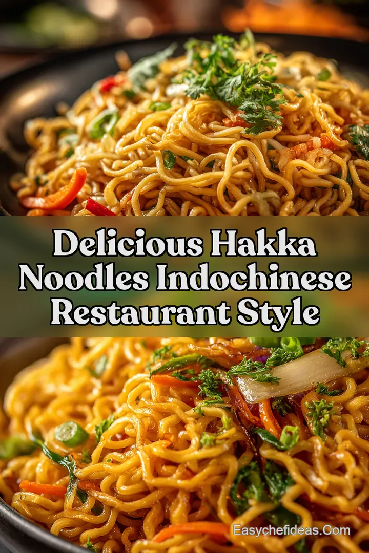 Delicious Hakka Noodles IndoChinese Restaurant Style