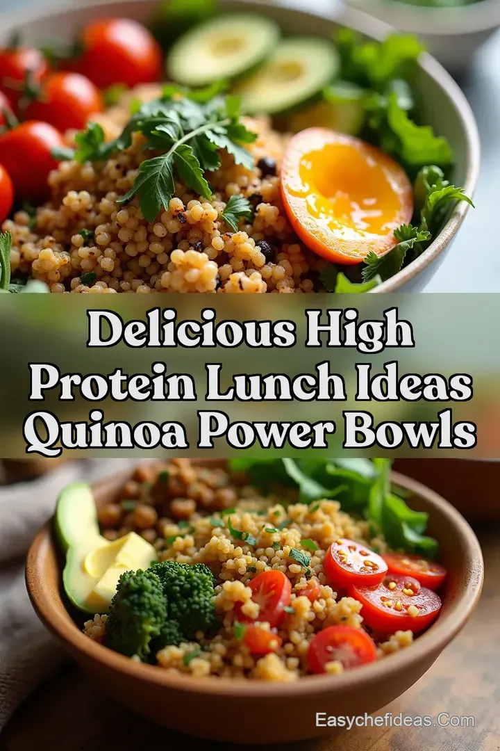 Delicious High Protein Lunch Ideas Quinoa Power Bowls