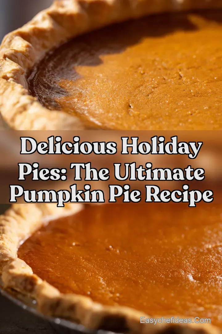 Delicious Holiday Pies: The Ultimate Pumpkin Pie Recipe
