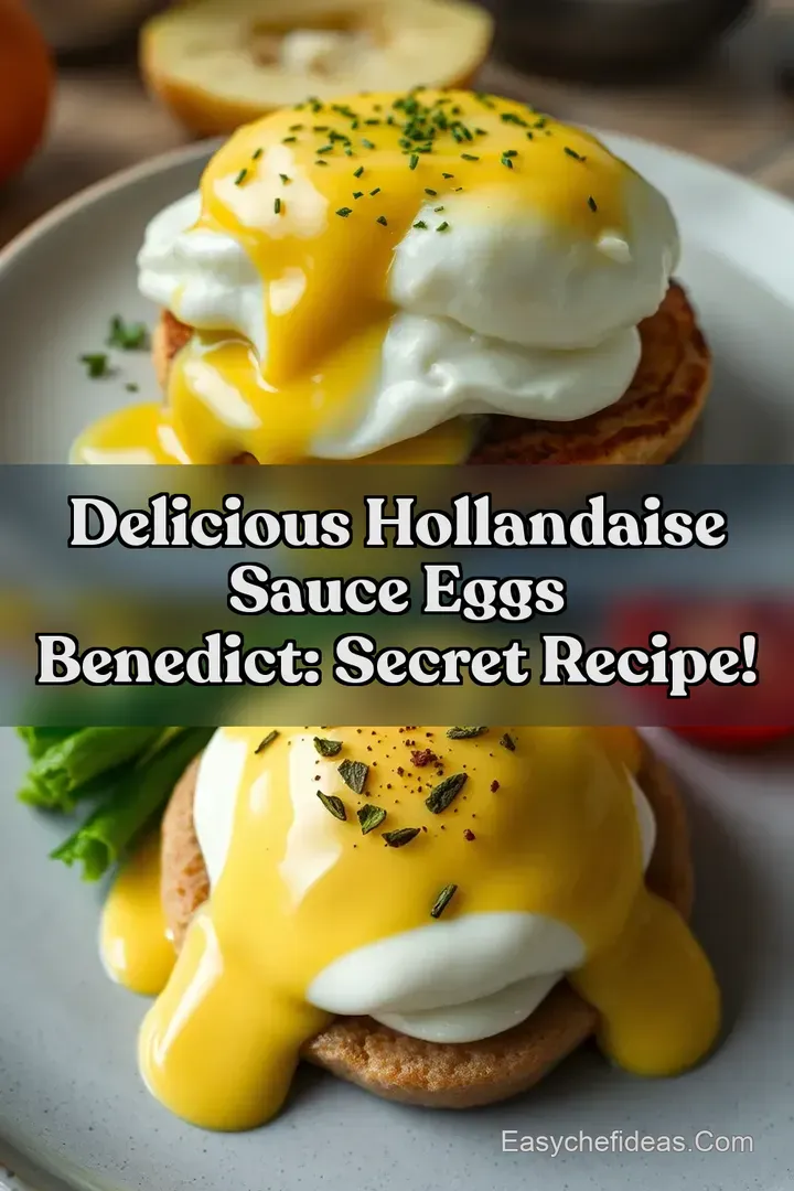 Delicious Hollandaise Sauce Eggs Benedict: Secret Recipe!