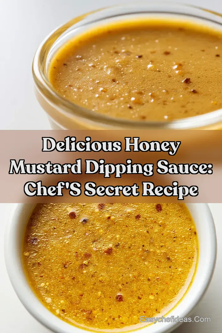Delicious Honey Mustard Dipping Sauce: Chef s Secret Recipe