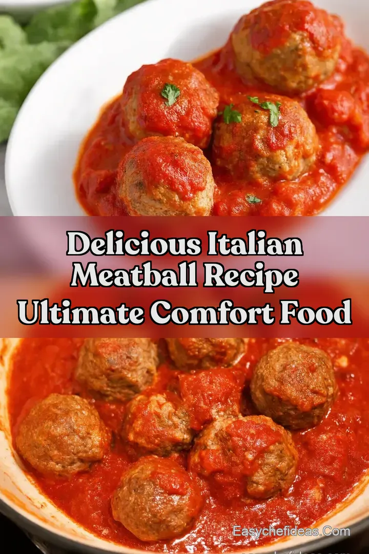Delicious Italian Meatball Recipe Ultimate Comfort Food