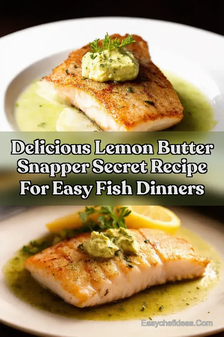 Delicious Lemon Butter Snapper Secret Recipe for Easy Fish Dinners