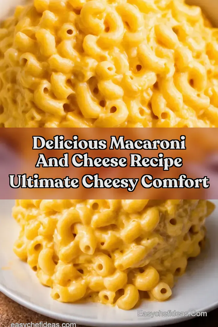 Delicious Macaroni and Cheese Recipe Ultimate Cheesy Comfort