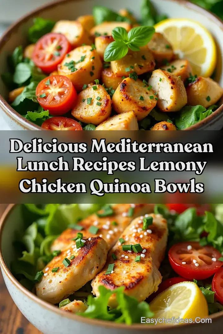 Delicious Mediterranean Lunch Recipes Lemony Chicken Quinoa Bowls