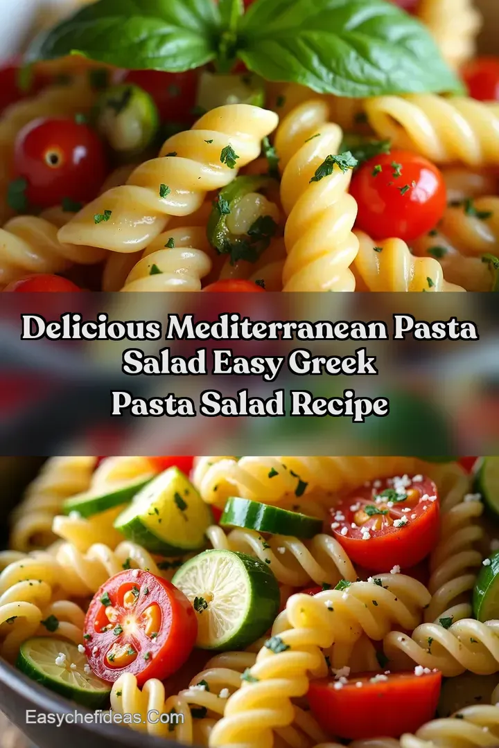 Delicious Mediterranean Pasta Salad Easy Greek Pasta Salad Recipe