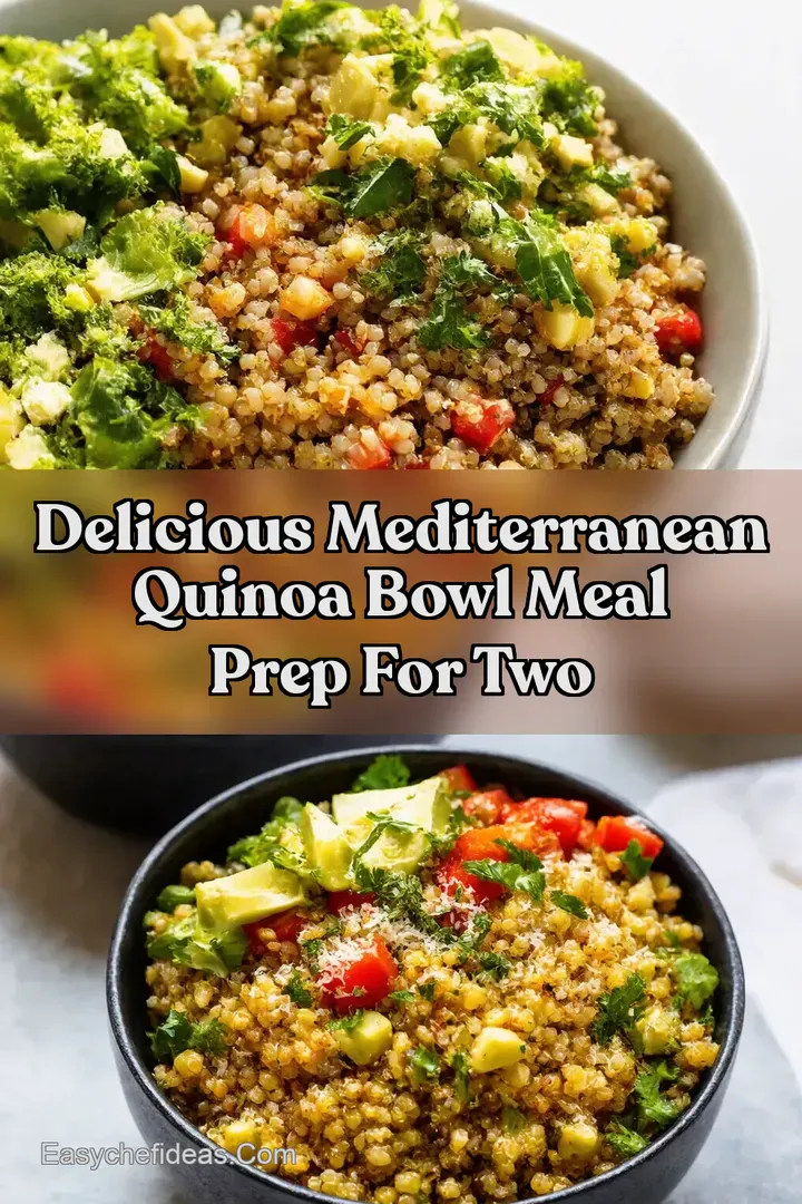 Delicious Mediterranean Quinoa Bowl Meal Prep For Two