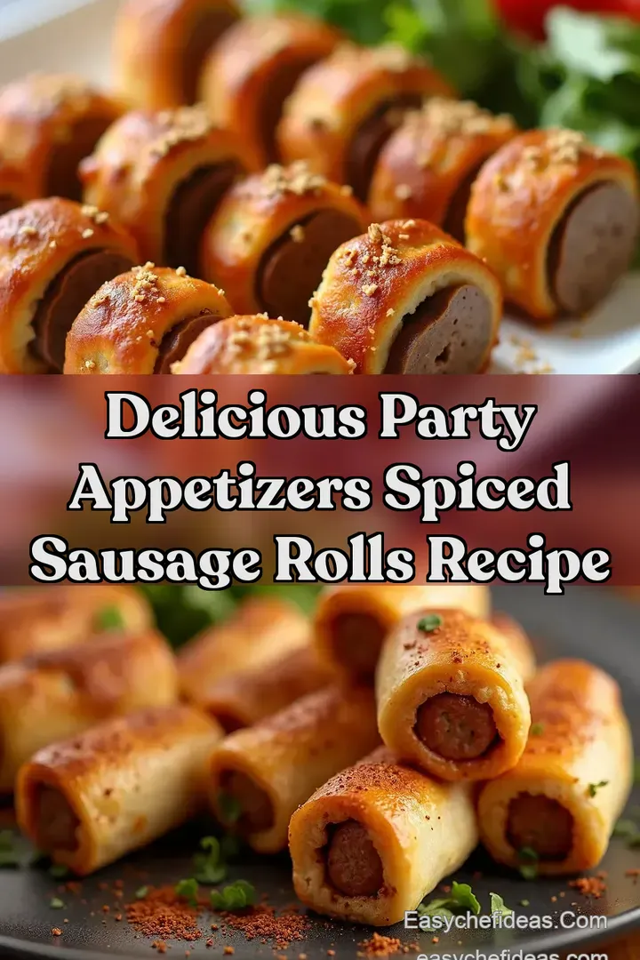 Delicious Party Appetizers Spiced Sausage Rolls Recipe