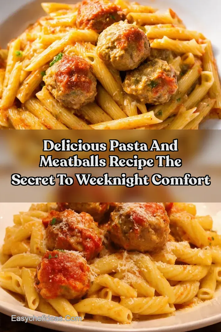 Delicious Pasta and Meatballs Recipe The Secret To Weeknight Comfort