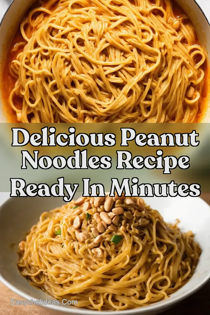 Delicious Peanut Noodles Recipe Ready in Minutes