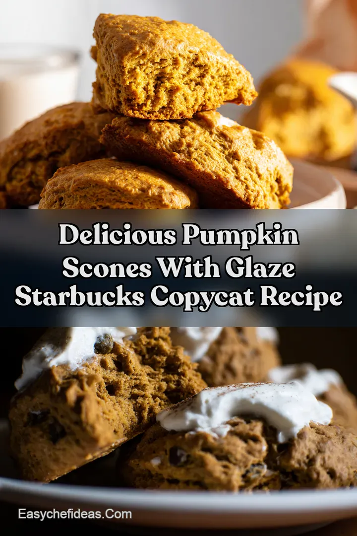 Delicious Pumpkin Scones with Glaze Starbucks Copycat Recipe