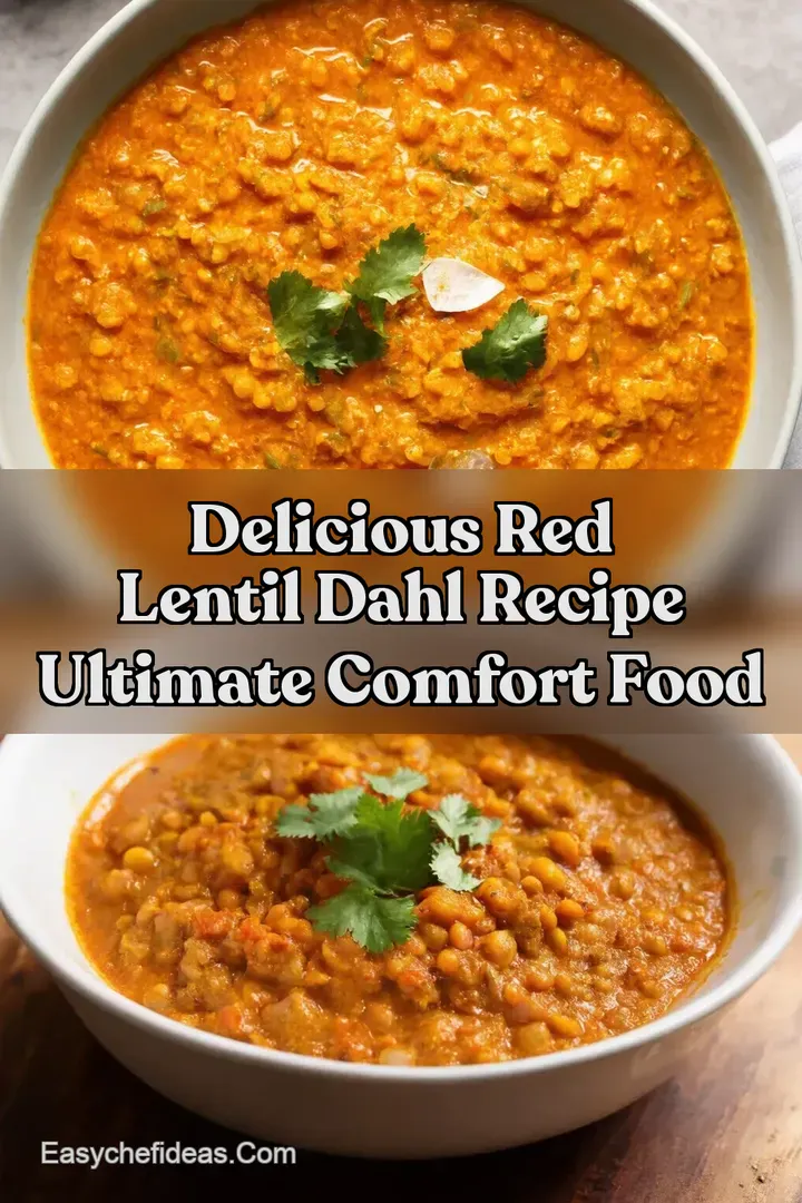 Delicious Red Lentil Dahl Recipe Ultimate Comfort Food