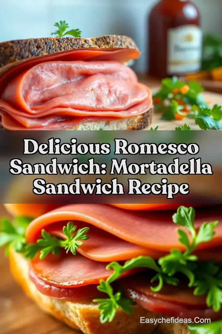 Delicious Romesco Sandwich: Mortadella Sandwich Recipe
