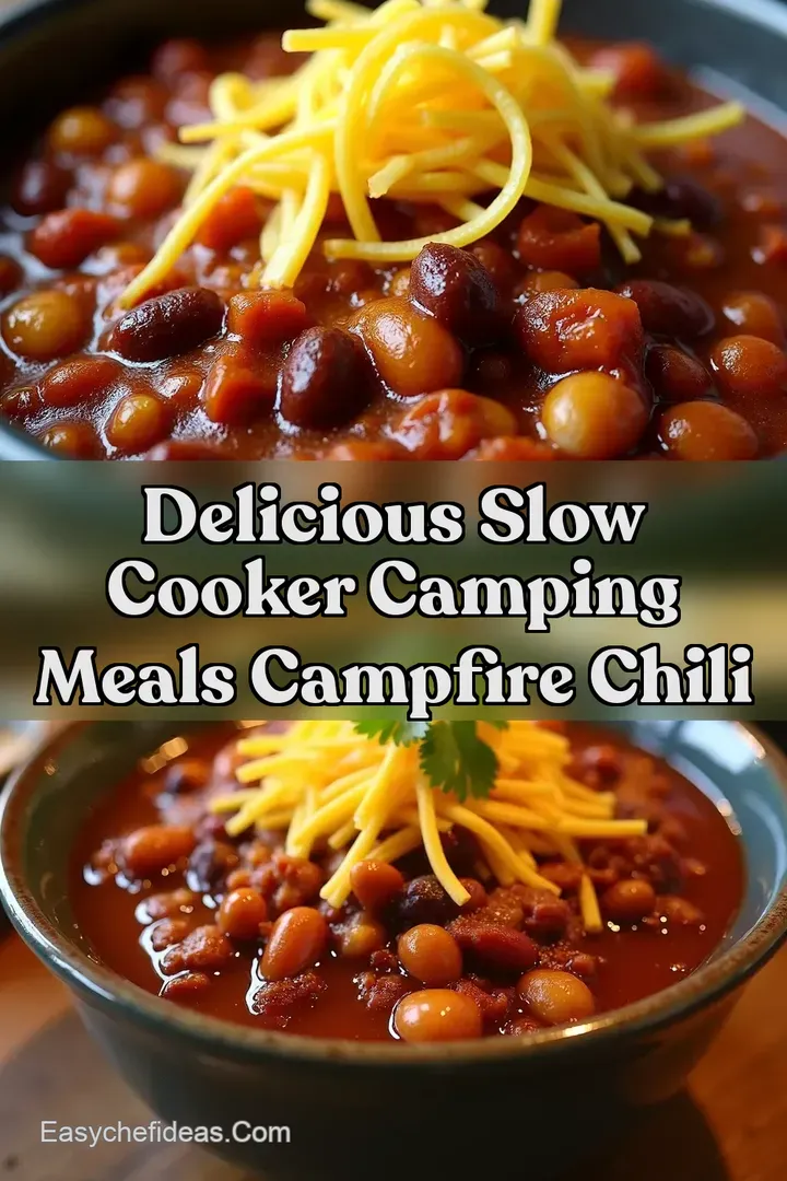 Delicious Slow Cooker Camping Meals Campfire Chili