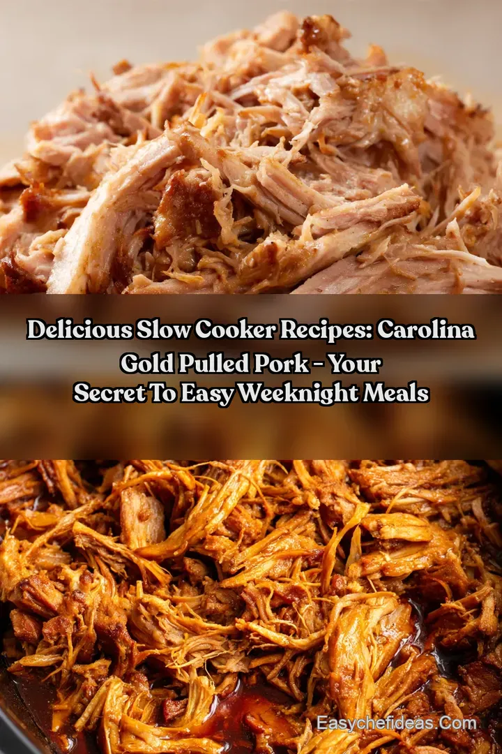Delicious Slow Cooker Recipes: Carolina Gold Pulled Pork - Your Secret to Easy Weeknight Meals