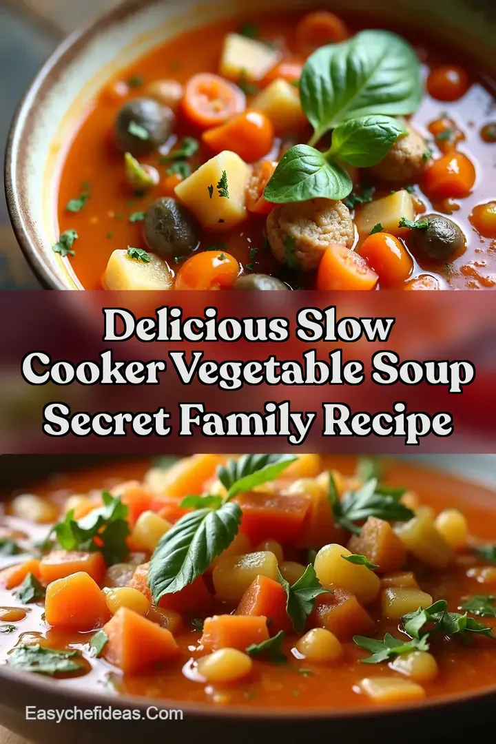 Delicious Slow Cooker Vegetable Soup Secret Family Recipe