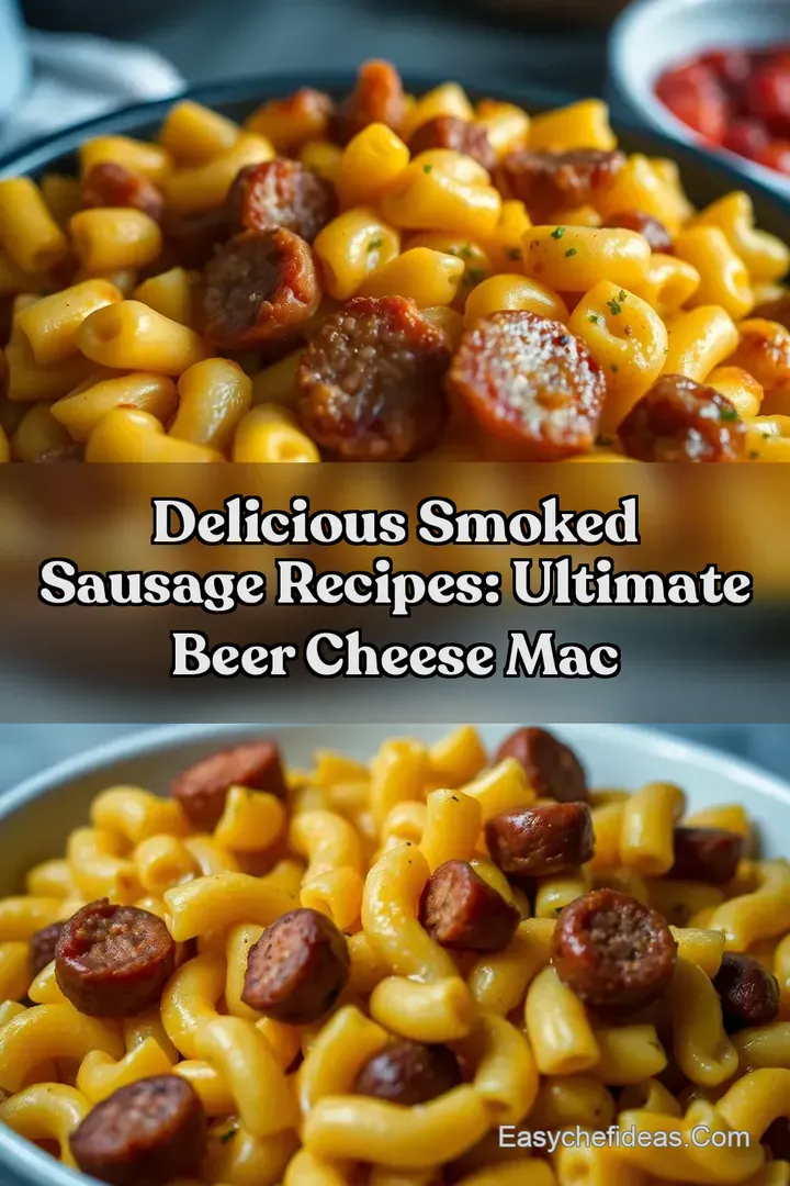 Delicious Smoked Sausage Recipes: Ultimate Beer Cheese Mac