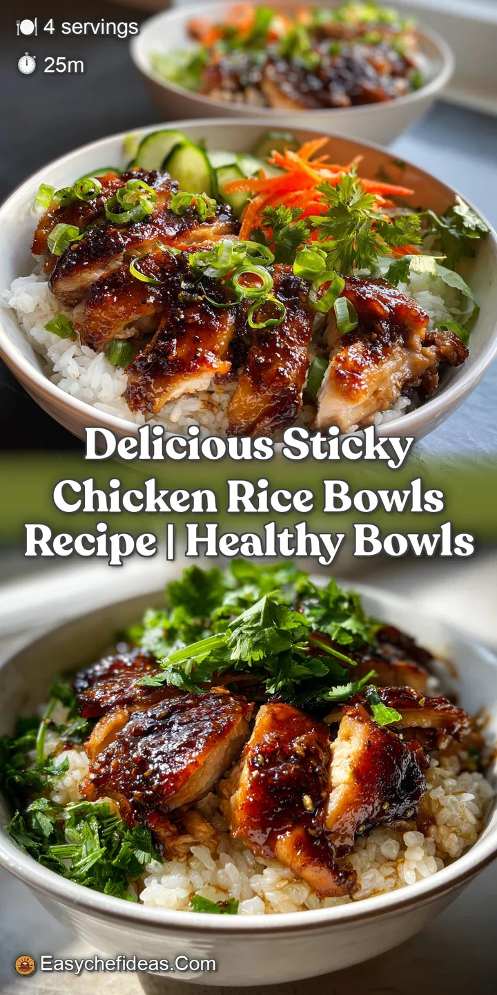 Close-up of the sticky chicken. A glossy, amber glaze coats the tender chicken pieces, with steam rising invitingly from t...