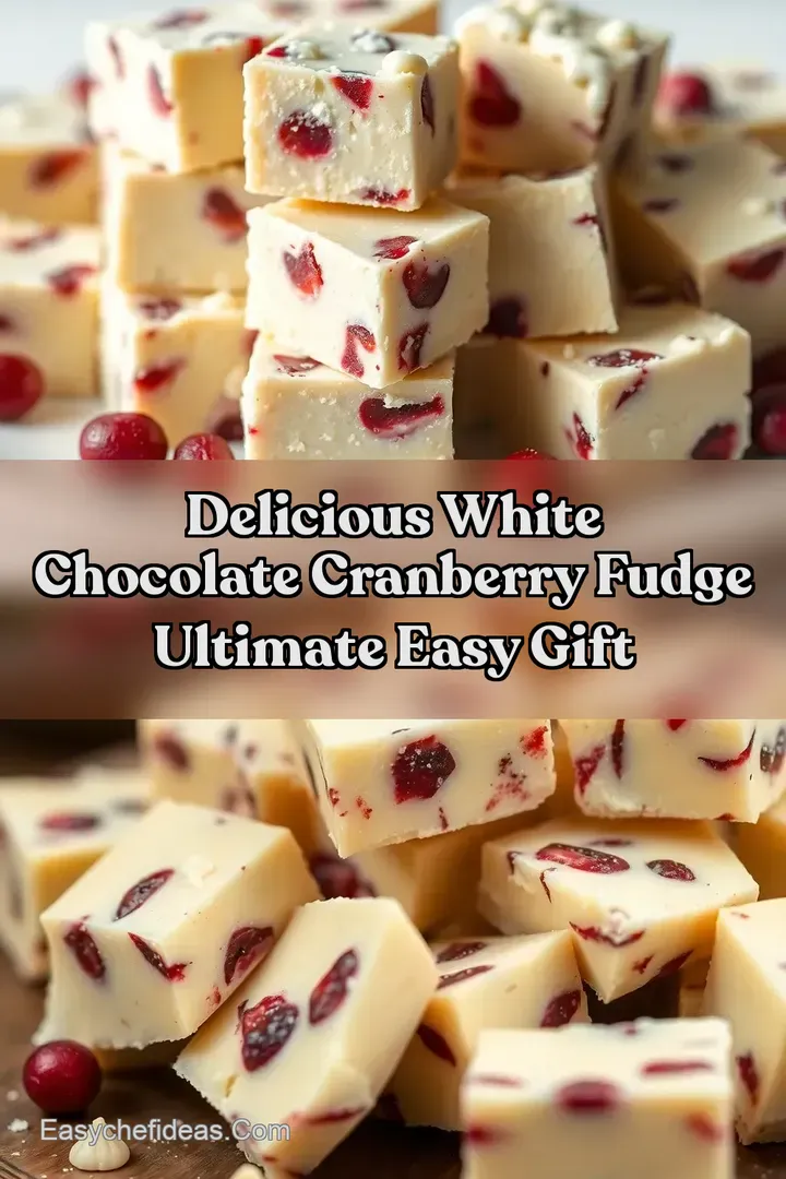 Delicious White Chocolate Cranberry Fudge Ultimate Easy Gift