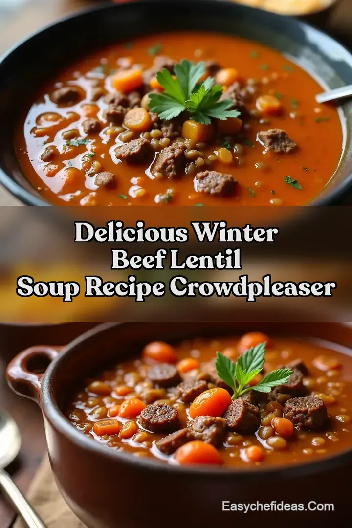Delicious Winter beef lentil soup Recipe CrowdPleaser