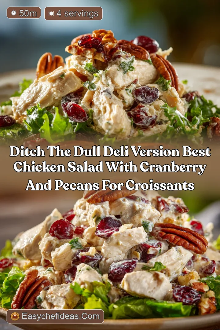 Ditch the dull deli version Best Chicken Salad with Cranberry and Pecans for Croissants