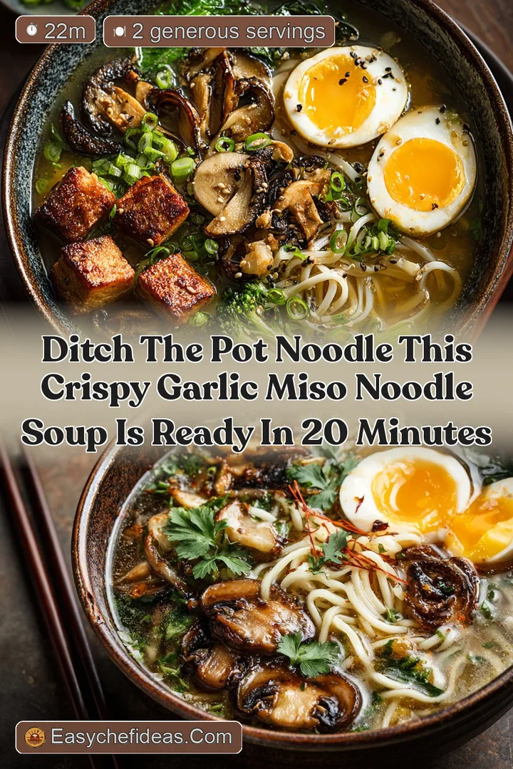 Ditch the pot noodle This Crispy Garlic Miso Noodle Soup is ready in 20 minutes