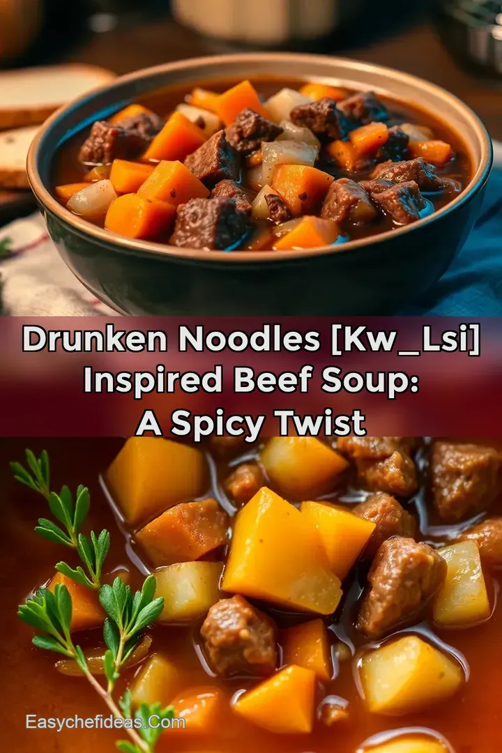 Drunken Noodles [kw_lsi] Inspired Beef Soup: A Spicy Twist