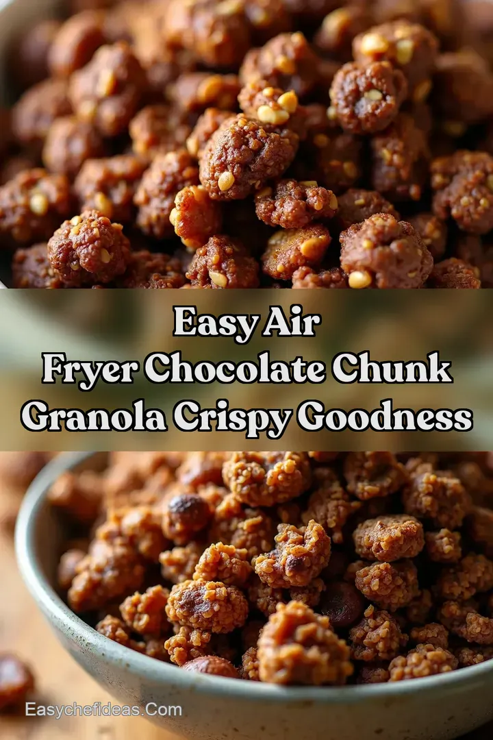 Easy Air Fryer Chocolate Chunk Granola Crispy Goodness