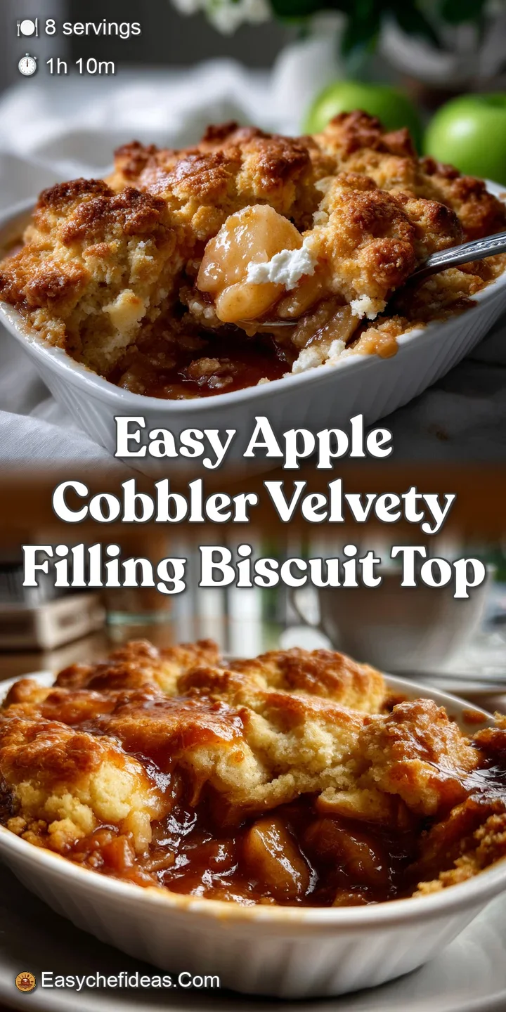 Easy Apple Cobbler Velvety Filling Biscuit Top