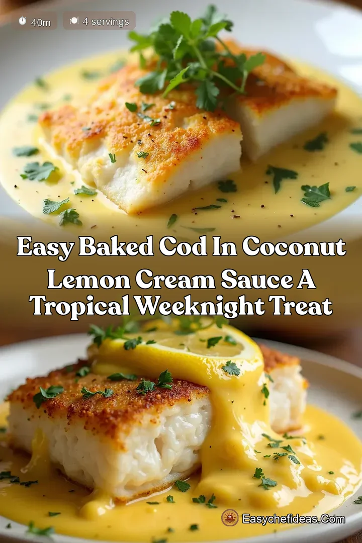 Easy Baked Cod in Coconut Lemon Cream Sauce A Tropical Weeknight Treat