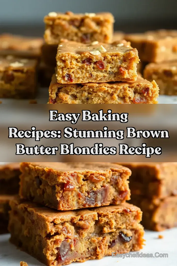Easy Baking Recipes: Stunning Brown Butter Blondies Recipe