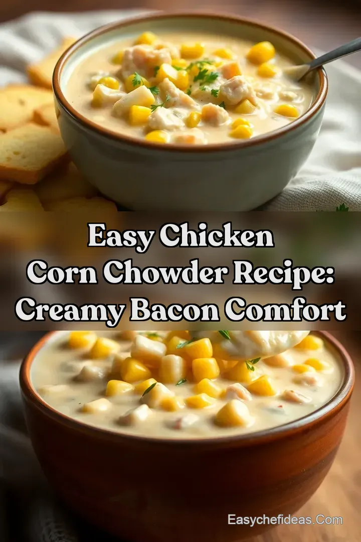 Easy Chicken Corn Chowder Recipe: Creamy Bacon Comfort