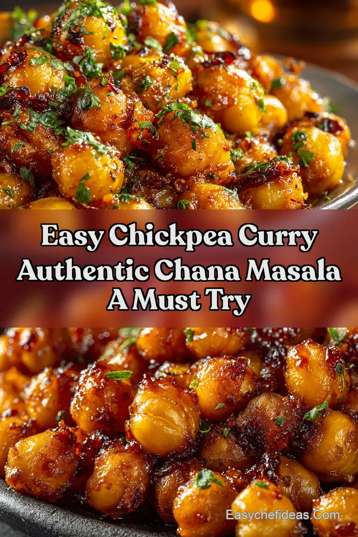 Easy Chickpea Curry Authentic Chana Masala a Must Try