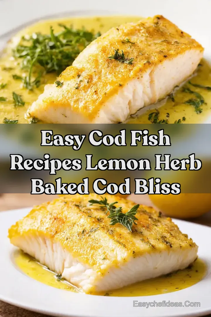 Easy Cod Fish Recipes Lemon Herb Baked Cod Bliss