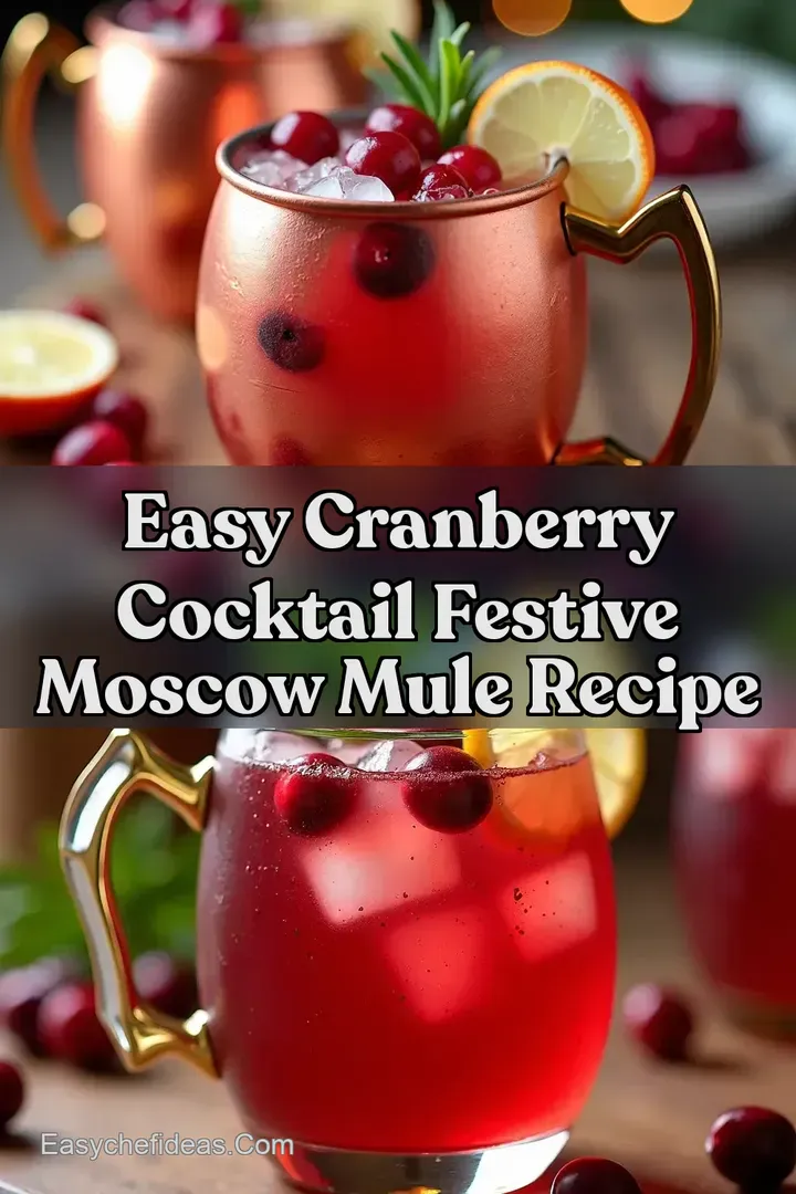 Easy Cranberry Cocktail Festive Moscow Mule Recipe