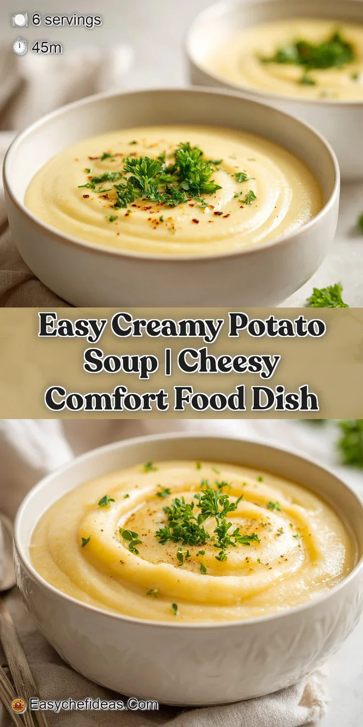 Close-up of steaming, velvety ivory soup topped with golden-brown bacon bits and a sprinkle of vibrant green parsley.