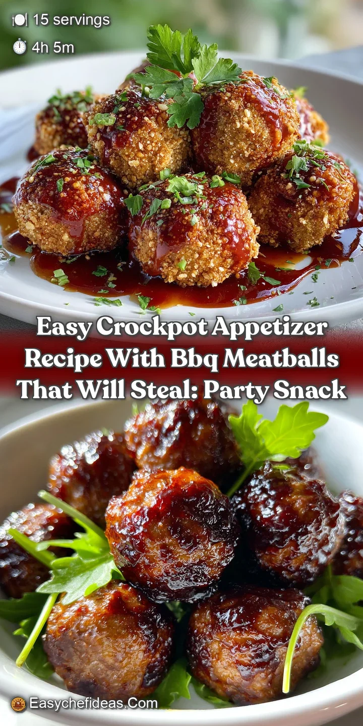 Close-up of glazed BBQ meatballs showing shiny, dark red-brown color and glistening, caramelized texture, almost dripping ...