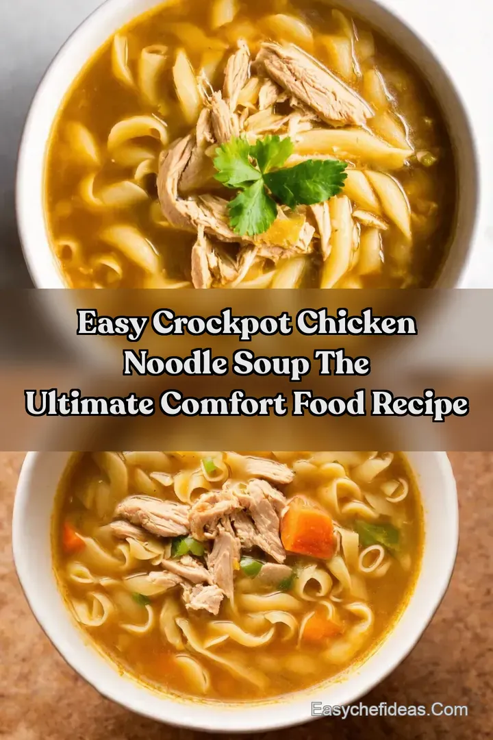 Easy Crockpot Chicken Noodle Soup The Ultimate Comfort Food Recipe