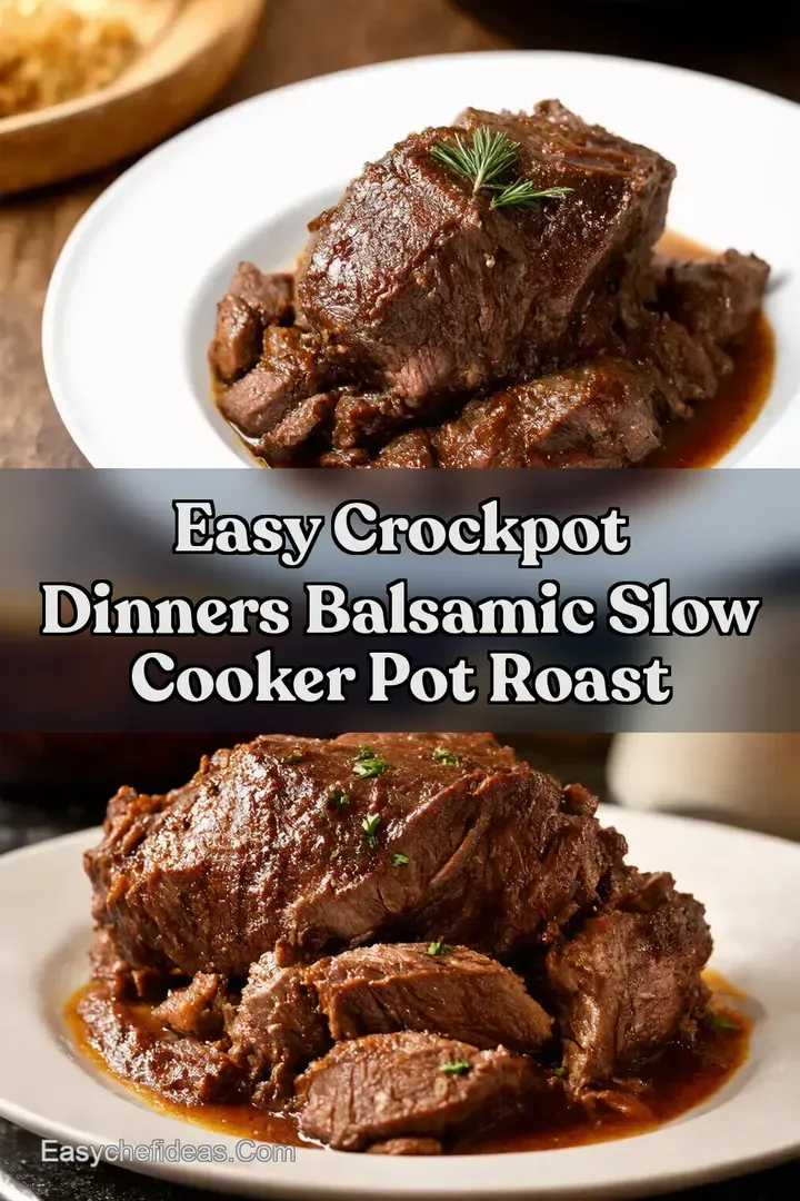 Easy Crockpot Dinners Balsamic Slow Cooker Pot Roast