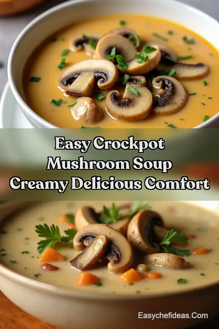 Easy Crockpot Mushroom Soup Creamy Delicious Comfort