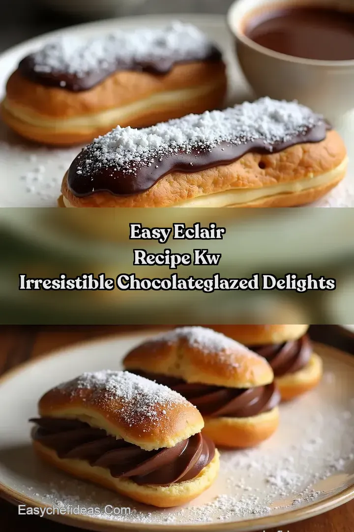 Easy Eclair Recipe kw Irresistible ChocolateGlazed Delights