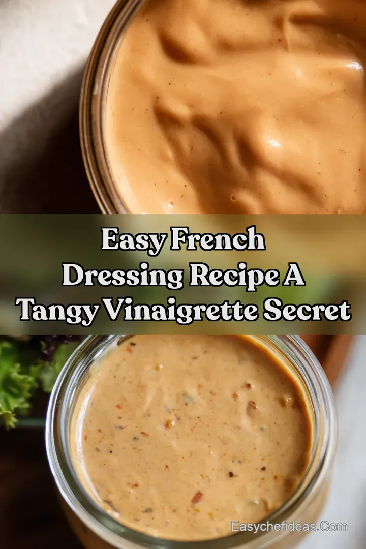 Easy French Dressing Recipe A Tangy Vinaigrette Secret