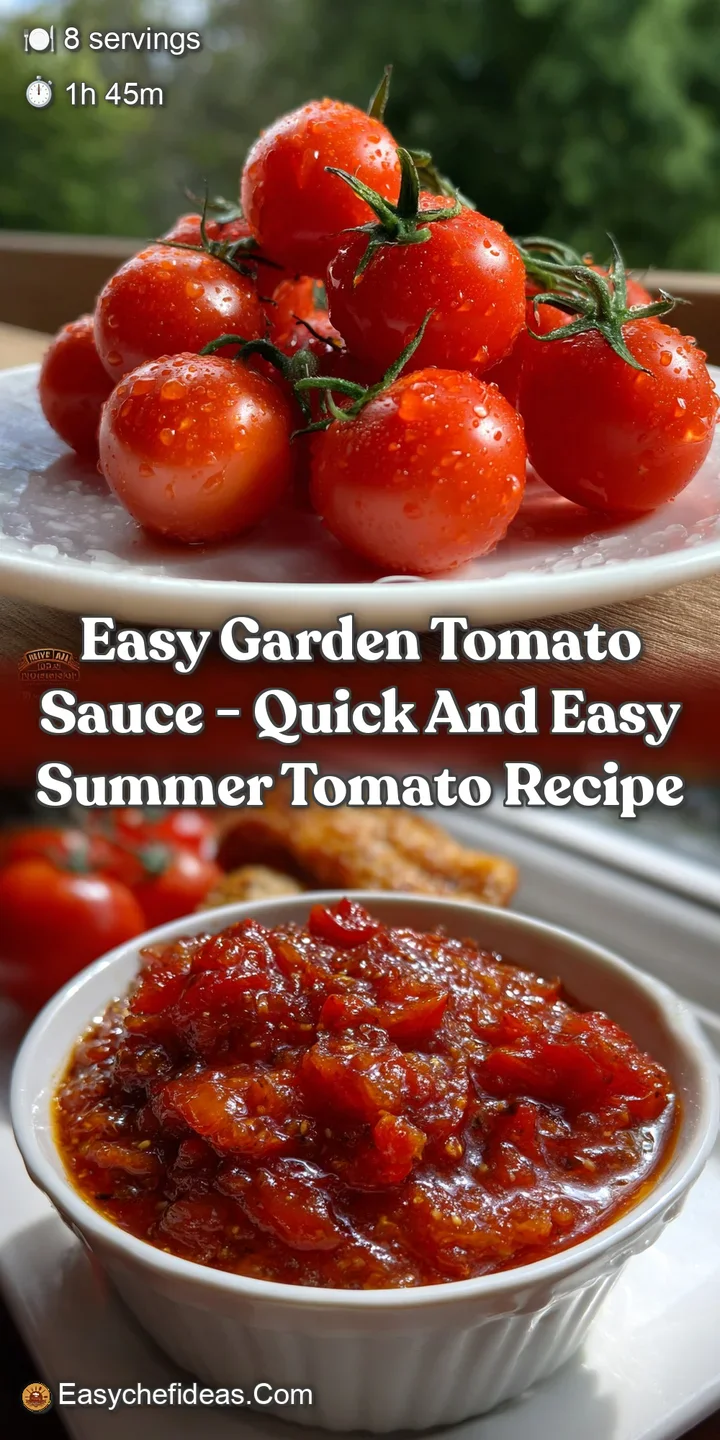 Easy Garden Tomato Sauce - Quick and Easy Summer Tomato Recipe