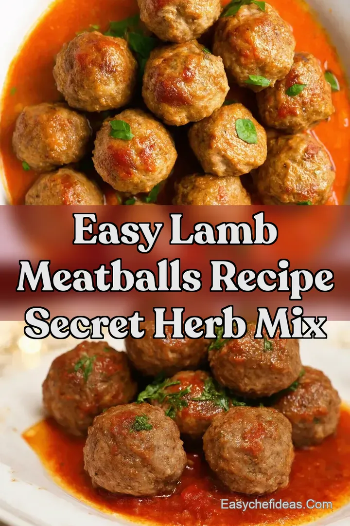 Easy Lamb Meatballs Recipe Secret Herb Mix